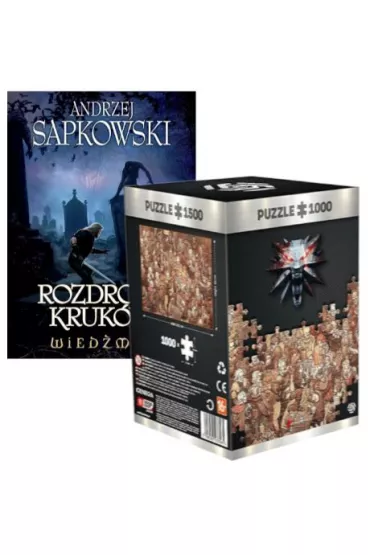 Pakiet Rozdroe krukw. Wiedmin. Tom 9, Puzzle 1000 el. The Witcher (Wiedmin): Birthday