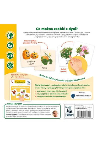 Montessori. Przyroda tu i tam. Karty sensoryczne z ksi��eczk�. Kapitan Nauka - Katarzyna  Do�hun