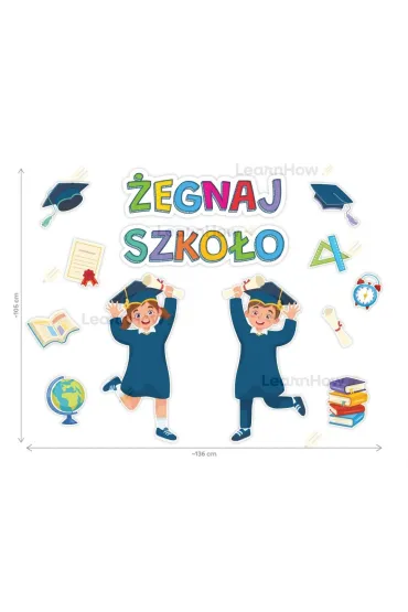 LearnHow Dekoracja klasowa - Dzieci w biretach 10el
