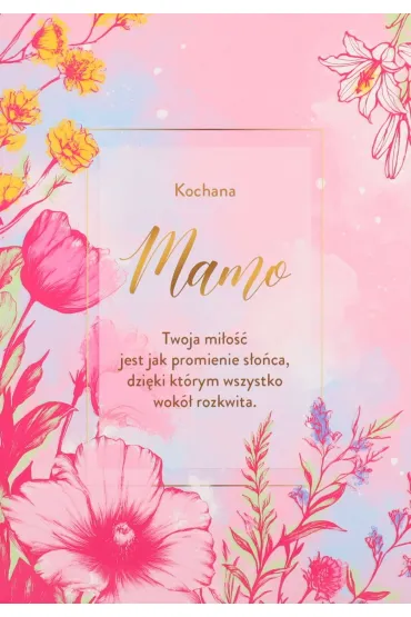 Karnet okazjonalny B6 z kopert� Dzie� Mamy PAN DRAGON KB6-2036