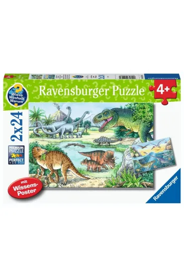 Puzzle 2x24 Dinosaurs Ravensburger