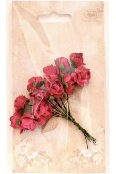 Galeria Hobby Kwiaty papierowe r�owe 12 szt.