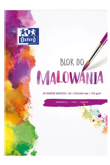 Oxford Blok do malowania A3 bia�y 20 kartek