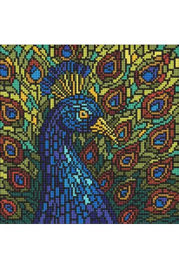 Diamentowa mozaika - Witra�. Paw 30x30cm