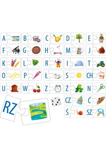Puzzle Poznaj� literki Adamigo - Antonina Kwasek