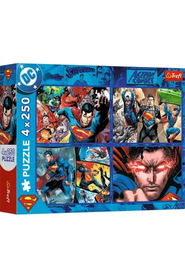 Puzzle 4x250 el. Odwaga Supermana Trefl