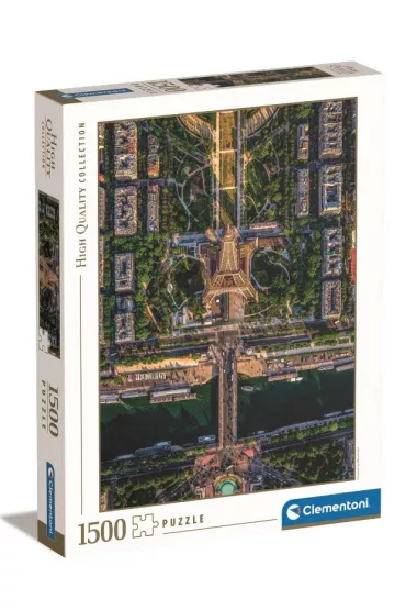 Puzzle 1500 el. HQ Flying Over Paris Clementoni