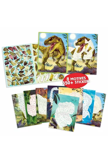 Zestaw z naklejkami number Stickers Dino World 13243A