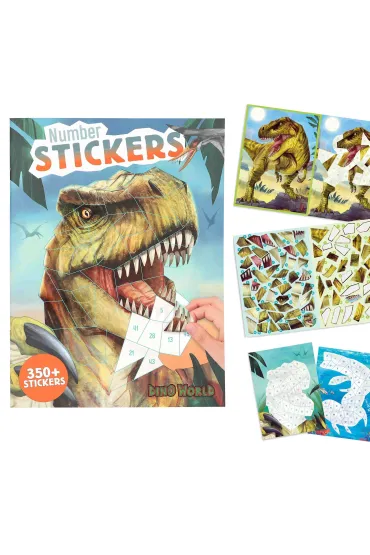 Zestaw z naklejkami number Stickers Dino World 13243A