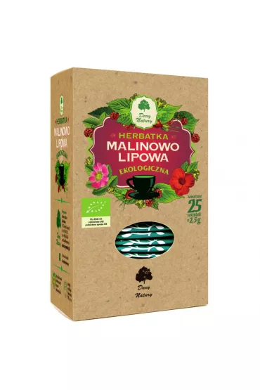 Dary Natury Herbatka lipowo-malinowa 25 x 2,5 g Bio