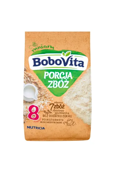 BoboVita Kaszka mleczna Porcja Zb� 7 zb� zbo�owo-j�czmienna po 8 miesi�cu 210 g