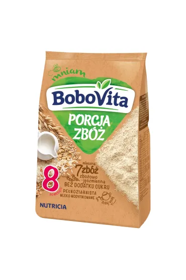 BoboVita Kaszka mleczna Porcja Zb� 7 zb� zbo�owo-j�czmienna po 8 miesi�cu 210 g