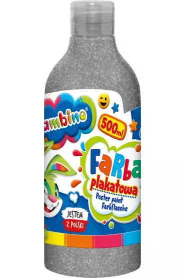 St. Majewski Farba plakatowa w butelce srebrna 500ml