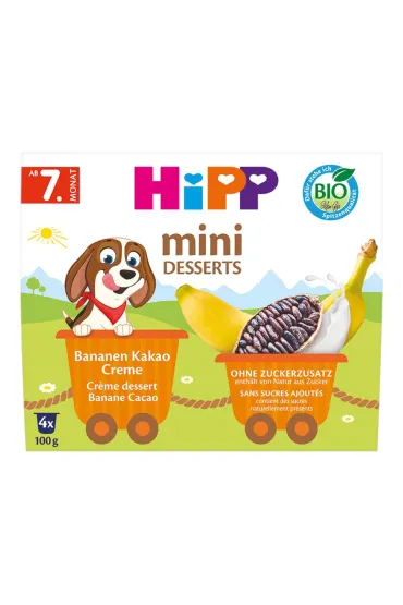 Hipp Krem z bananami i kakao od 7. miesi�ca 4 x 100 g Bio