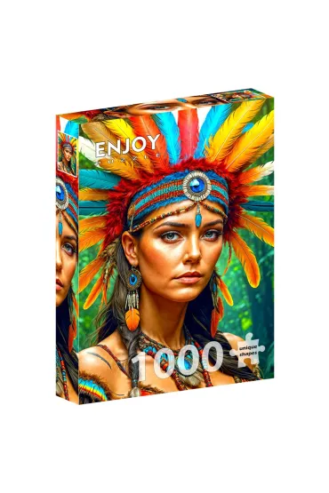 Puzzle 1000 Kobieta w pi�ropuszu Enjoy