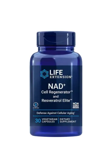 Life Extension NAD+ Cell Regenerator and Resveratrol Elite Suplement diety 30 kaps.