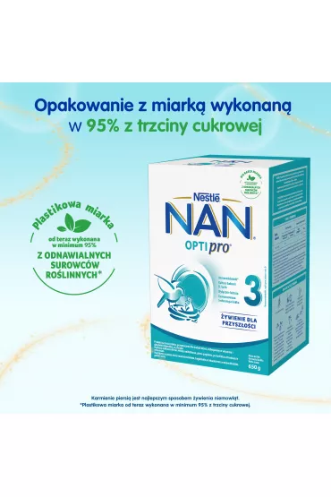 Nestle Nan Optipro 3 Junior Produkt na bazie mleka dla dzieci po 1. roku 650 g