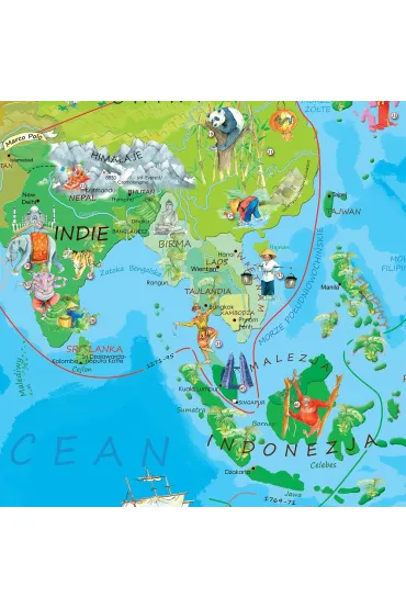 �wiat M�odego Odkrywcy. Mapa �cienna