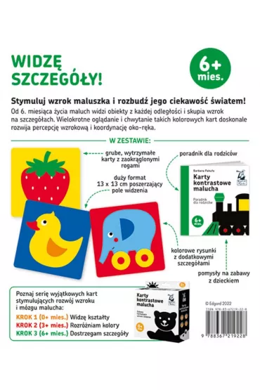 Widz szczegy! Karty kontrastowe malucha 6 mies+ - Barbara Pakua
