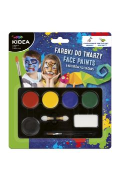 Derform Kidea Farby do malowania twarzy 6 kolorw