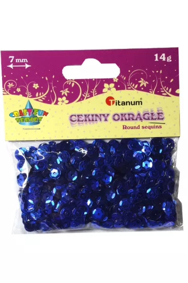 Titanum Cekiny okr�g�e 7 mm CM6DB granatowe 14 g