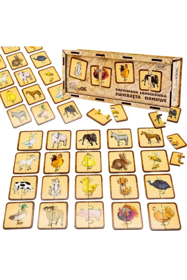 Puzzle drewniane �amig��wka zwierz�ta domowe PuzzleOK