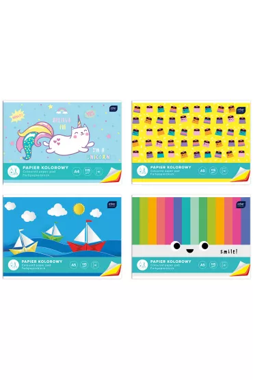 Interdruk Zeszyt papier�w kolorowych A4 20 kartek