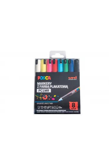 Uni Mitsubishi Pencil Markery PC-1MR Posca Uni 8 szt.