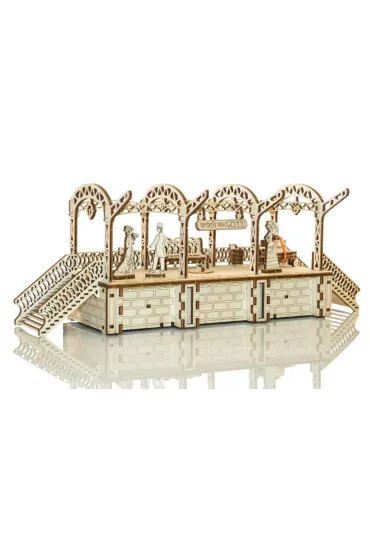 Drewniane puzzle 3D. Stacja kolejowa Wooden.City