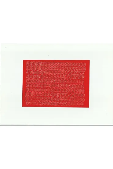 Artdruk Cyfry samoprzylepne 1 cm czerwone 8 szt.