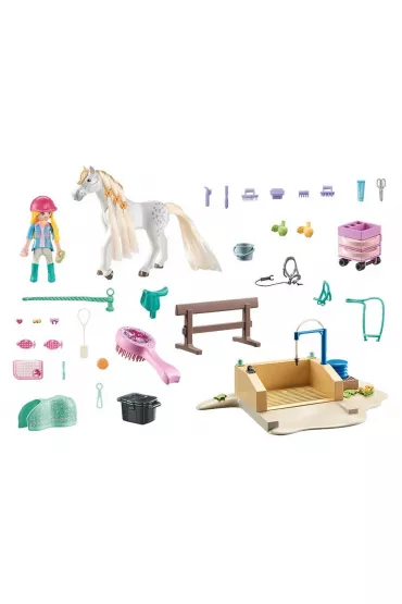 Playmobil Horses of Waterfall Isabella i Lioness z myjni� dla koni 71354