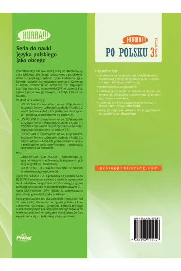 HURRA!!! PO POLSKU 3 Przyk�adowe testy certyfikatowe  B1. Nowa Edycja - Agnieszka Jasi�ska, Aneta Szymkiewicz, Ma�gorzata Ma�olepsza, Agnieszka Dixon
