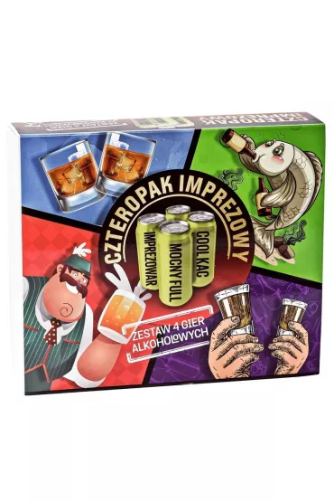 Czteropak imprezowy. Zestaw 4 gier alkoholowych Grammi