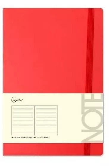 Cervantes Notatnik A5 96 stron na gumk� czerwony