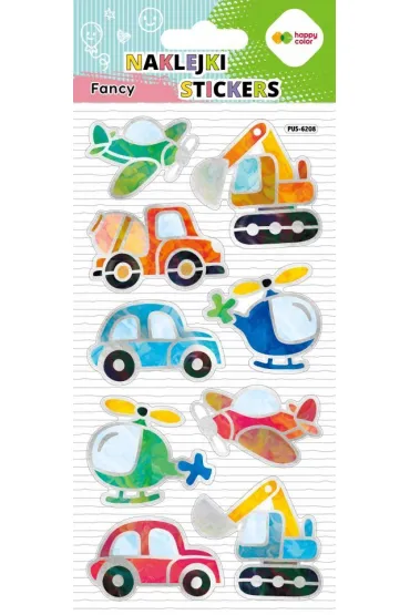 Happy Color Naklejki 3D FANCY - Vehicles Fun, 90x210 mm