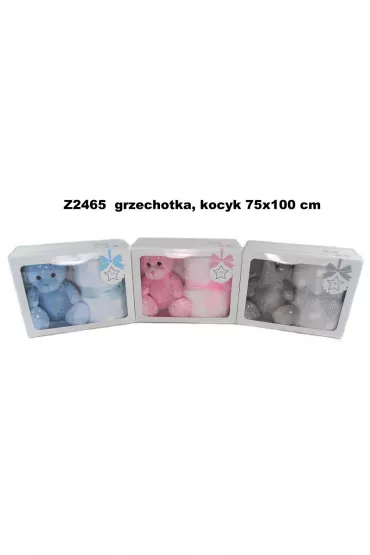 Pluszak Maskotka z grzechotk�   kocyk SUN-DAY Z2465