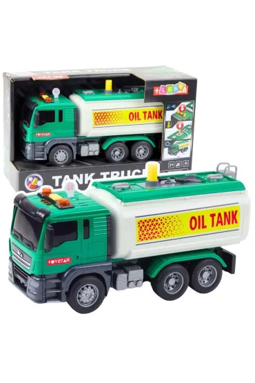 Ci�ar�wka cysterna woda �wiat�a d�wi�ki zielona LeanToys