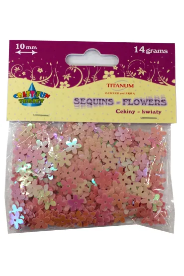 Titanum Cekiny kwiaty jasnor�owe 14g.10mm (Ck069rlp)