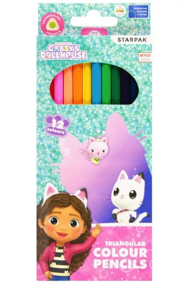 Starpak Kredki o��wkowe Koci Domek Gabi 529135 12 szt.