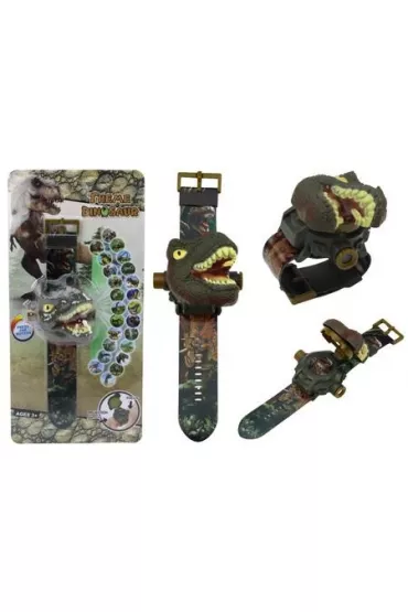 LeanToys Zegarek projektor 3D Dinozaur Tyranozaur Rex