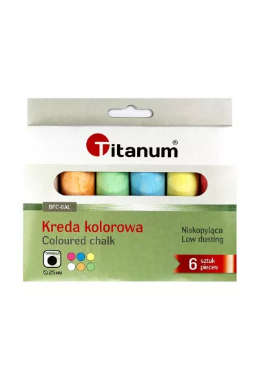 Titanum Kreda chodnikowa 6 kolor�w 6 szt.