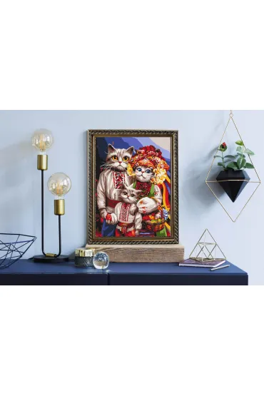 Twoje Hobby Malowanie po numerach - Rodzina kot�w huculskich 40x50cm