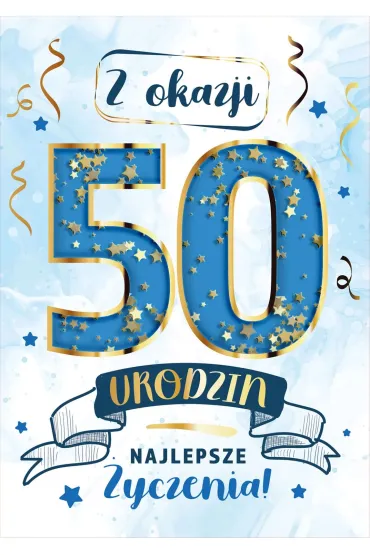 Armin Style KARNET URODZINY 50 B6 Z KOP AS KONFETTI KF-16