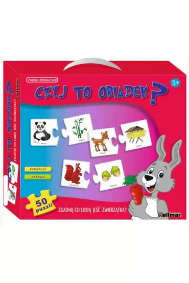 Puzzle edukacyjne 50 el. Czyj to obiadek? Sellmar