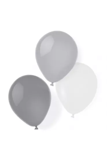 Amscan Balony lateksowe silver dream 25,4cm/10