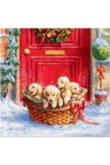 Paw Serwetka Lunch Decor Christmas puppies 33x33 20 szt.