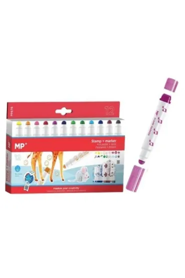 Mp Main Paper Flamastry z piecz�tkami 12 szt.