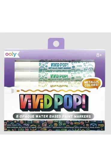 Ooly Markery Akrylowe Vivid Pop!! Metaliczne 8 szt.