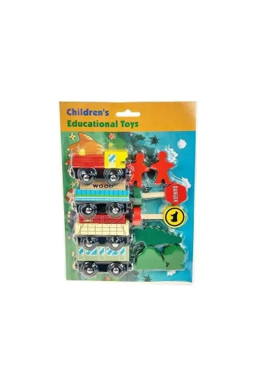 Puzzle Poci�g drewniany z akcesoriami Adar