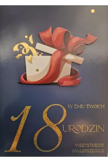 Yeku Karnet Urodziny 18 m�skie